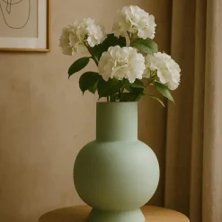 Hakbijl Glass Bloemenvaas Deborah - Groen - glas - D17 x H22 cm Sale