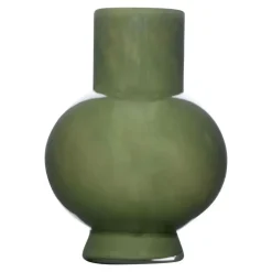 Hakbijl Glass Bloemenvaas Deborah - Groen - glas - D17 x H22 cm