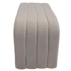 Giga Meubel Halbankje Taupe Bouclé - 99x38x46cm - Sera Hot