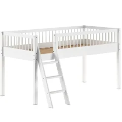 Vipack Halfhoogslaper Forrest 90x200cm - massief beukenhout - wit Online