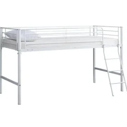 Emob Exclusive Halfhoogslaper Julie 90x200cm - metaal - mat wit Outlet