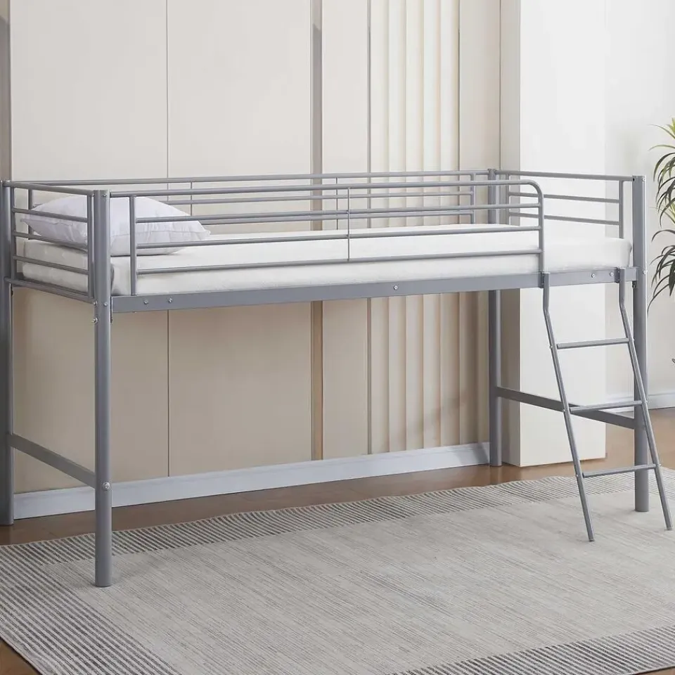 Emob Exclusive Halfhoogslaper Julie 90x200cm - metaal - mat grijs Sale