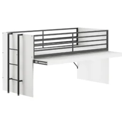 Vipack Halfhoogslaper Sammie 90x200cm - met bureau en boekenrekjes - wit Best