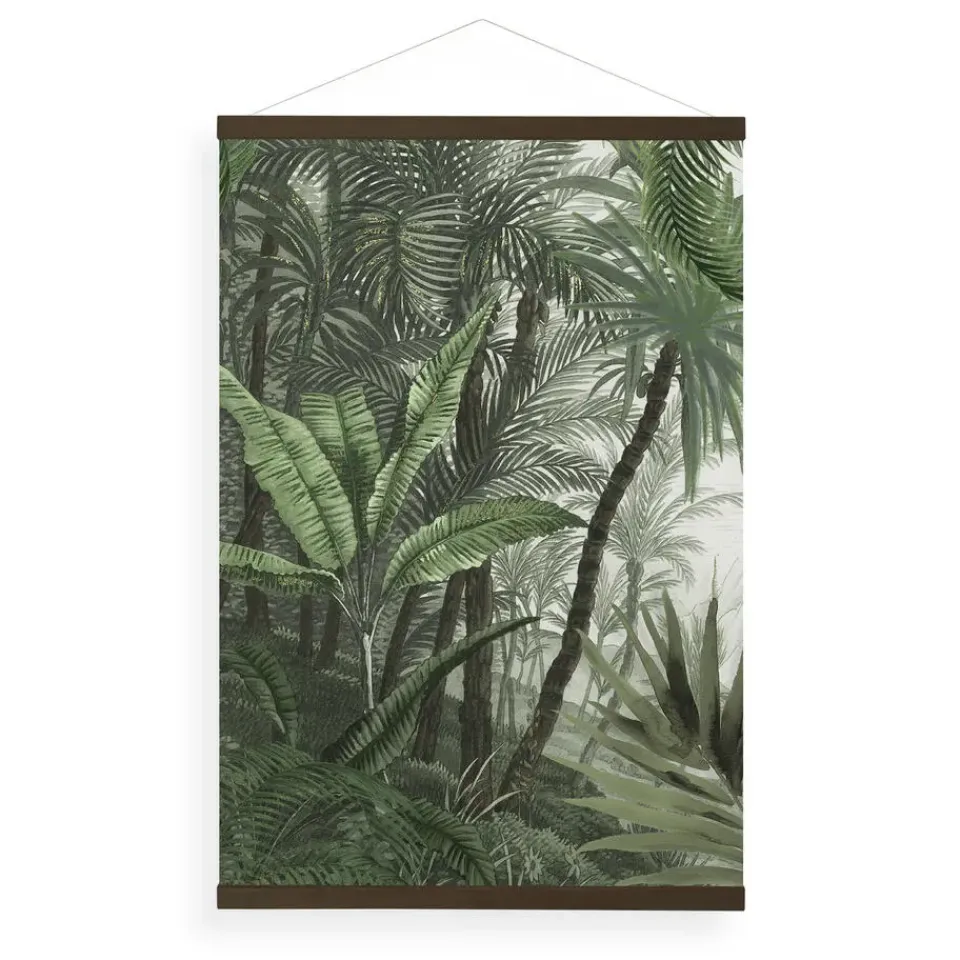 Art for the Home Hangende Poster Linnen - Jungle Landschap Groen