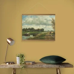 Art for the Home Hangende Poster Linnen Hollands Landschap 60x80cm Best