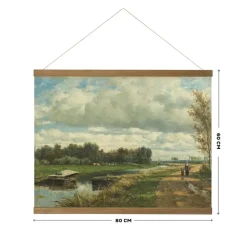 Art for the Home Hangende Poster Linnen Hollands Landschap 60x80cm Best