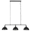 Dimehouse Hanglamp industrieel Abby 3-lichts buis zwart - 25x118x150 cm - Zwart - Zwart Hot