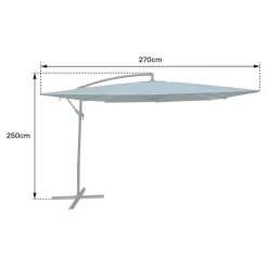 Happy Garden Offset paraplu MOLOKAI - Oranje - Staal Outlet