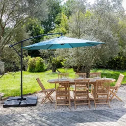 Happy Garden Offset paraplu OAHU - Blauw - Staal