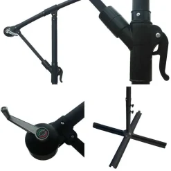 Happy Garden Offset paraplu OAHU - Bruin - Staal Discount