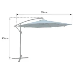 Happy Garden Offset paraplu OAHU - Bruin - Staal Discount