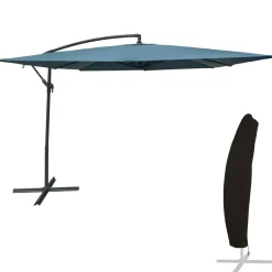 Happy Garden Offset zonnescherm MOLOKAI - Blauw - Staal Outlet