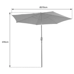 Happy Garden Parasol HAPUNA - Rood - Aluminium