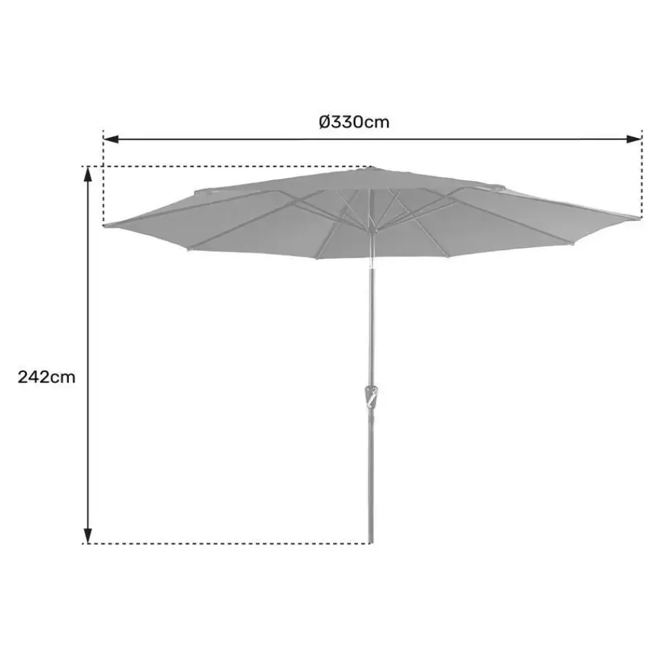 Happy Garden Parasol HAPUNA - Grijs - Aluminium Best