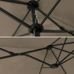 Happy Garden Parasol LINAI - Bruin - Stof Online