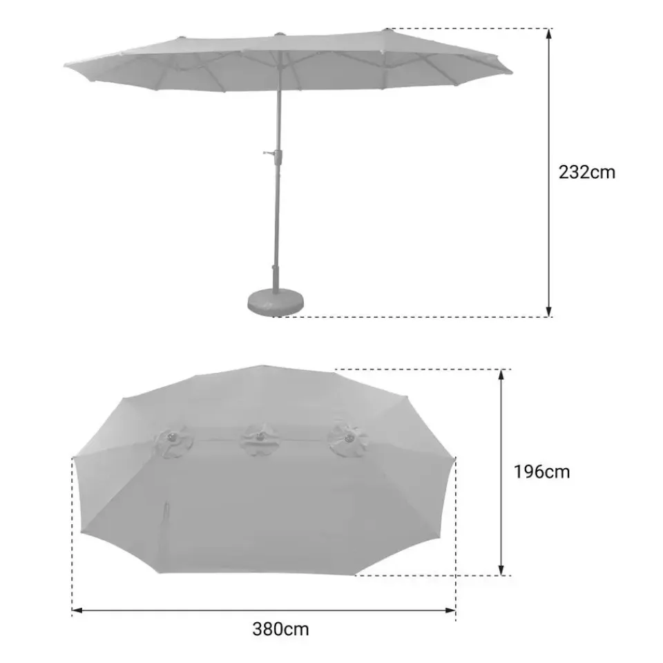 Happy Garden Parasol LINAI - Bruin - Stof Online