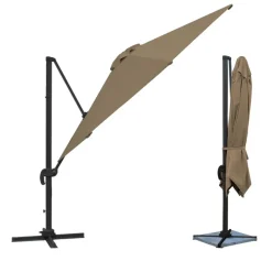 Happy Garden Parasol MOLOKAI - Bruin - Aluminium Discount