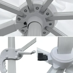 Happy Garden Parasol MOLOKAI - Wit - Aluminium New