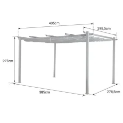 Happy Garden Pergola CASSIS - Grijs - Aluminium Outlet