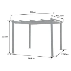 Happy Garden Pergola CASSIS - Grijs - Aluminium Hot