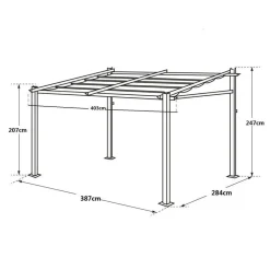 Happy Garden Pergola FRÉJUS - Grijs - Aluminium Outlet