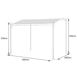 Happy Garden Pergola NICE - Grijs - Staal Outlet