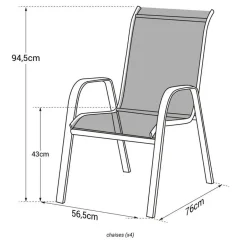 Happy Garden Stoel MARBELLA - Groen - Aluminium Clearance