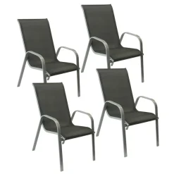 Happy Garden Stoel MARBELLA - Grijs - Aluminium Outlet