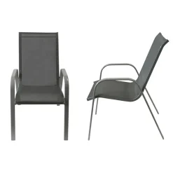 Happy Garden Stoel MARBELLA - Grijs - Aluminium Outlet