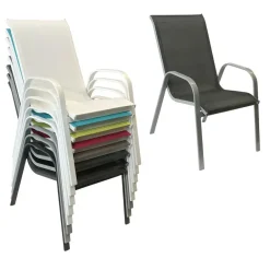 Happy Garden Stoel MARBELLA - Grijs - Aluminium Outlet