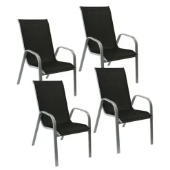 Happy Garden Stoel MARBELLA - Zwart - Aluminium Clearance