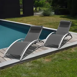 Happy Garden Transat GALAPAGOS - Grijs - Aluminium Discount