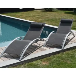 Happy Garden Transat GALAPAGOS - Grijs - Aluminium Discount