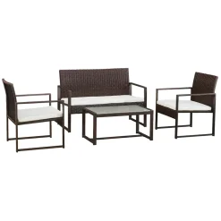 Happy Garden Tuinmeubilair MAJORQUE - Bruin - Geweven hars Discount