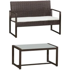 Happy Garden Tuinmeubilair MAJORQUE - Bruin - Geweven hars Discount