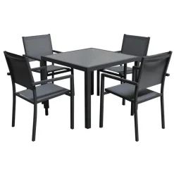 Happy Garden Tuinmeubilair BERGAMO - Grijs - Aluminium