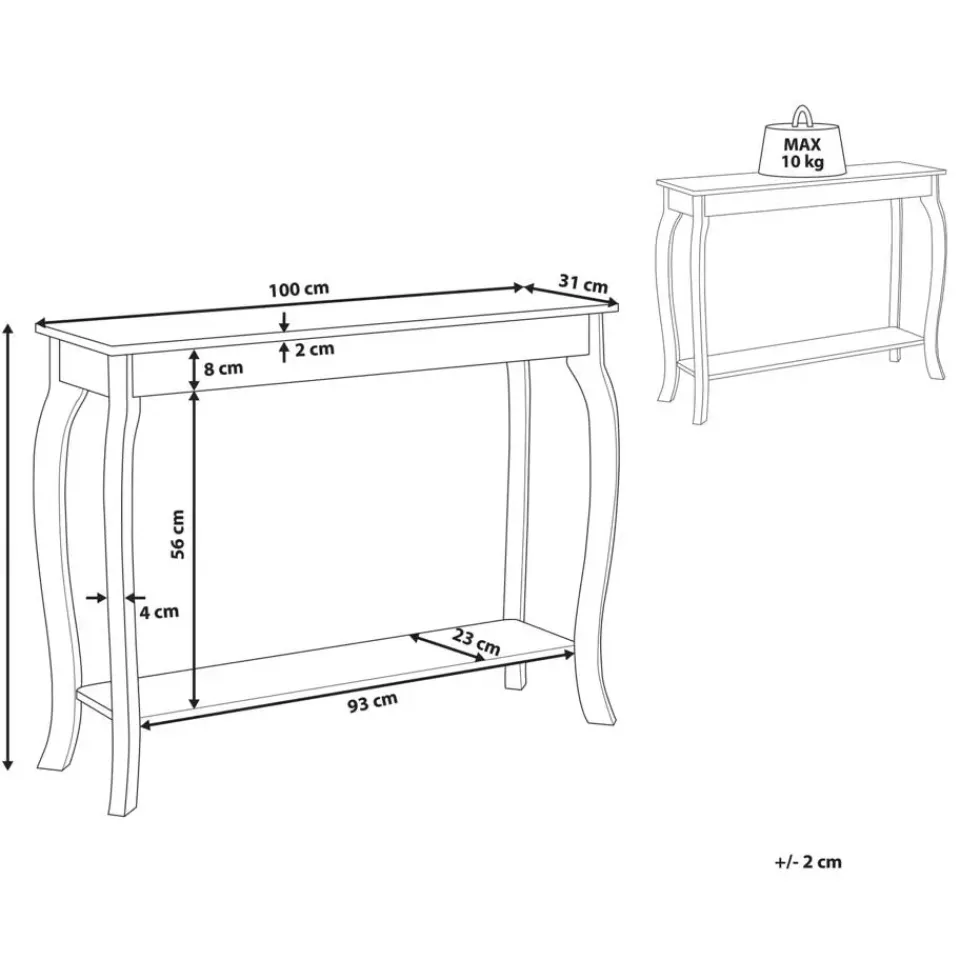 Beliani HARTFORD - Consoletafel - Zwart - MDF Sale