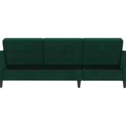 Dorel Home Hartford - 3-zits hoekslaapbank in donkergroen stof Best