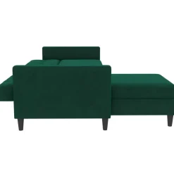 Dorel Home Hartford - 3-zits hoekslaapbank in donkergroen stof Best