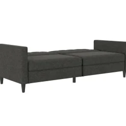 Dorel Home Hartford - 3-zits slaapbank in antraciet stof Clearance