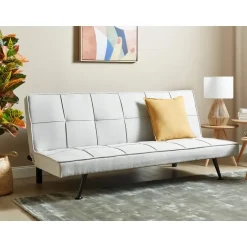 Beliani HASLE - Slaapbank 3-zits - Lichtgrijs - Polyester Discount