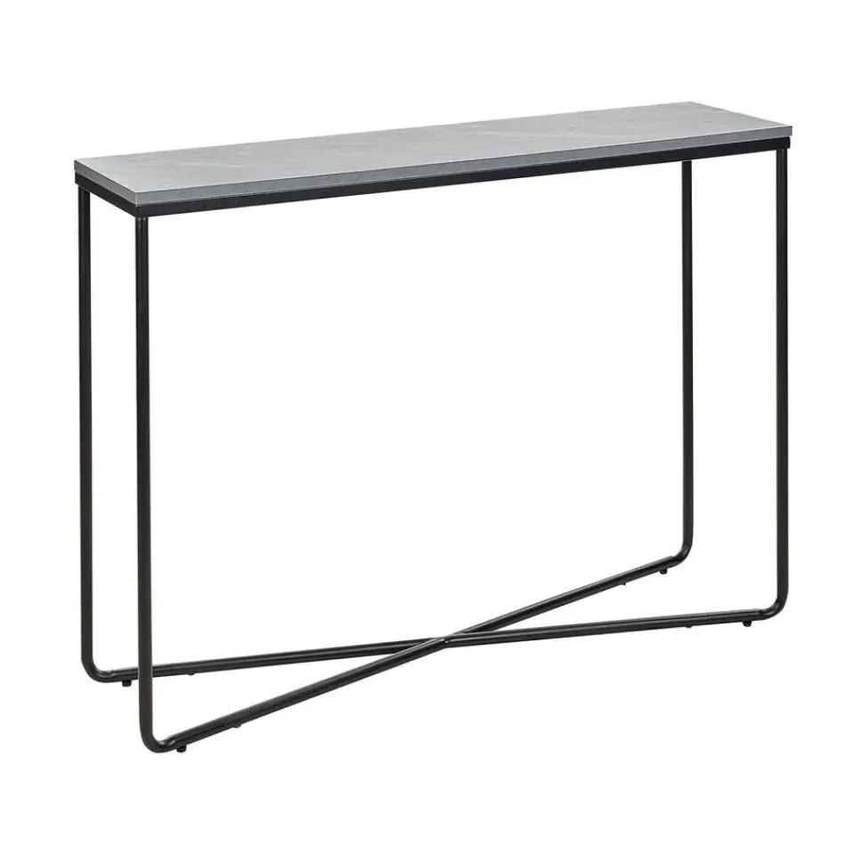 Beliani HAZEN - Sidetable - Grijs/Zwart- MDF Clearance