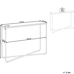 Beliani HAZEN - Sidetable - Grijs/Zwart- MDF Clearance