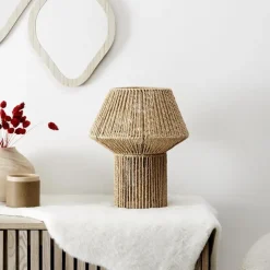 The Home Deco Factory HD Factory Tafellamp Nature - 27x33cm -Boho/ibiza stijl - natuurlijk Sale