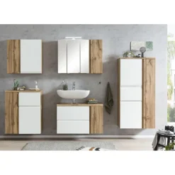 Held Wastafelkast Varese - 85 x 47 x 56 cm - Wotan Oak / White