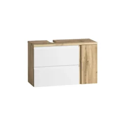 Held Wastafelkast Varese - 85 x 47 x 56 cm - Wotan Oak / White