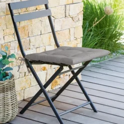 Hesperide Stoelkussens - binnen/ buiten stoelen - grijs - 40x4 cm Outlet