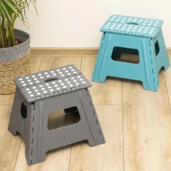 HI Huishoudtrap - blauw - 38x32x31 cm - opvouwbaar - keukentrap Best