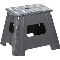 HI Huishoudtrap - grijs - 38x32x31 cm - opvouwbaar - keukentrap Online