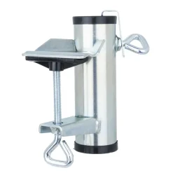 HI Parasolhouder voor op het balkon - zilver - metaal New